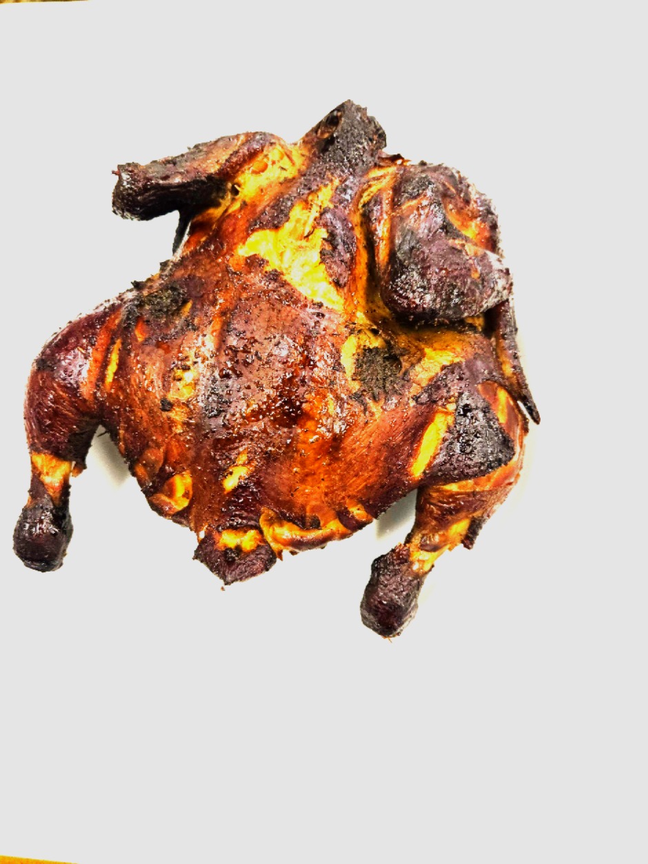 Poulet entier boucané